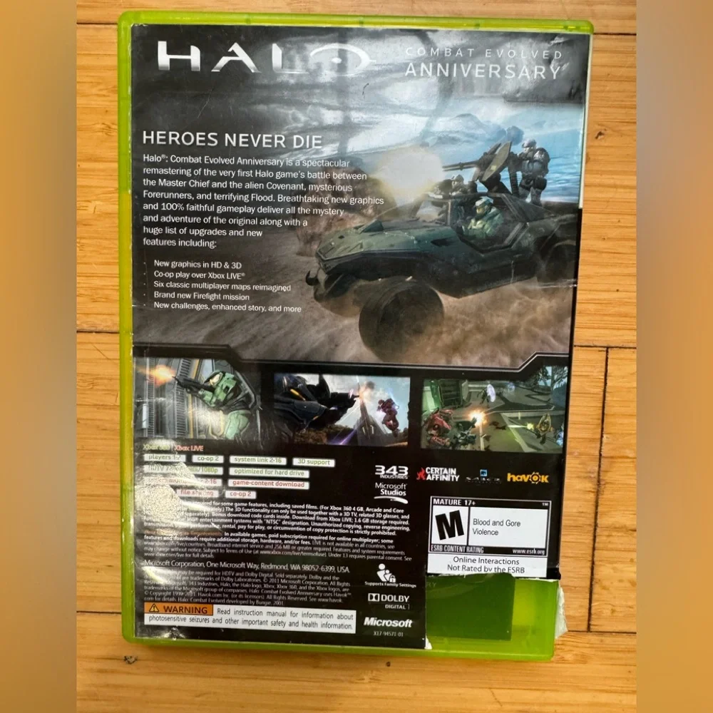 Halo Combat Evolved Anniversary Edition - Xbox 360 - Complete w / Manual